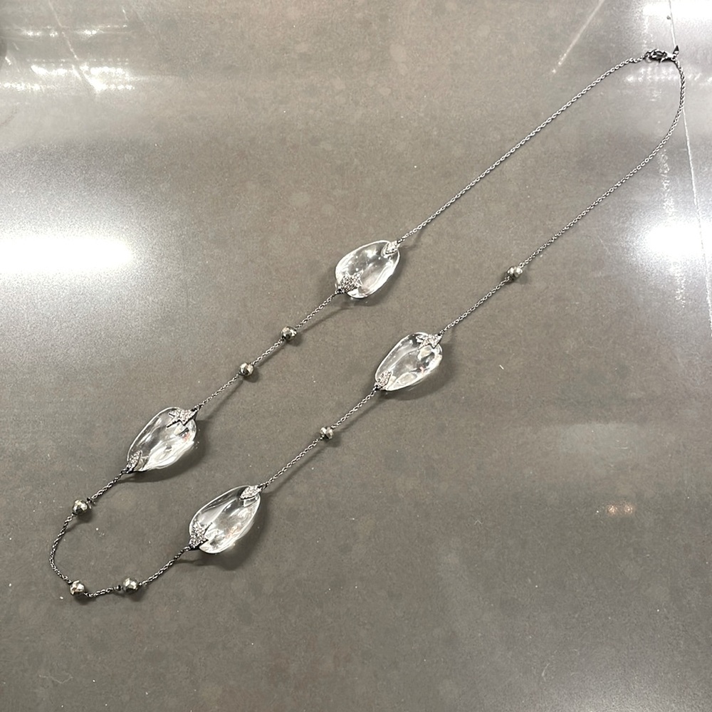 Alexis Bittar Lucite & Crystal Necklace